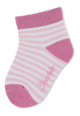 Sterntaler® Sneakersocken Sneaker-Söckchen Ringel, 3er-Pack (3-Paar) Sneaker Söckchen Streifen im 3er-Pack - Sneaker Socken für Kinder aus Baumwollmix in Rosa und Blau - Baby Sommersocken mit hohem Tragekomfort gestreift - Erstlingssöckchen formbeständig für Babys