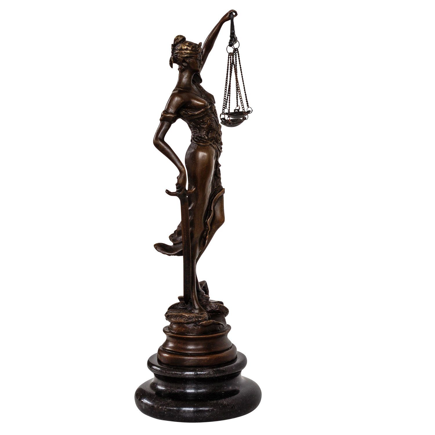 Aubaho Skulptur Bronzeskulptur Justitia Justizia Bronze Skulptur Figur Ant Bronzefigur