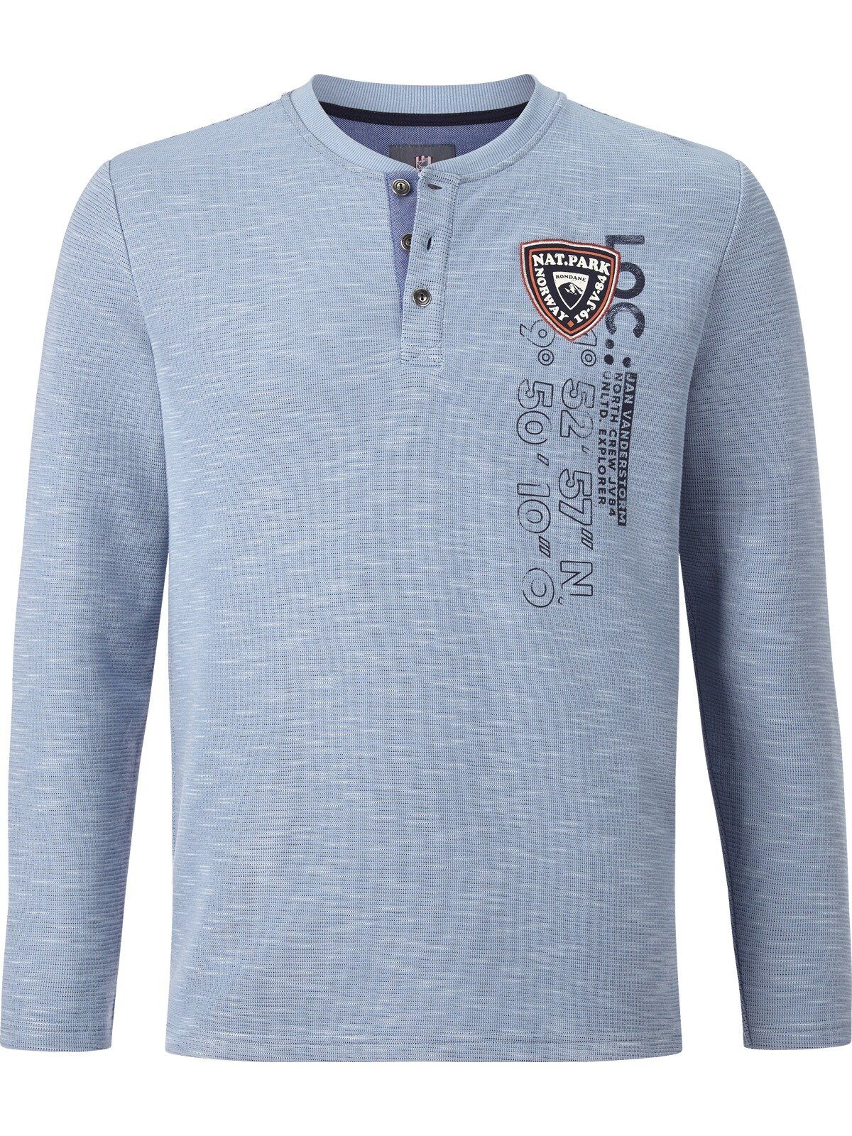 Jan Vanderstorm Sweatshirt REGINALD mit seitlichen Schlitzen
