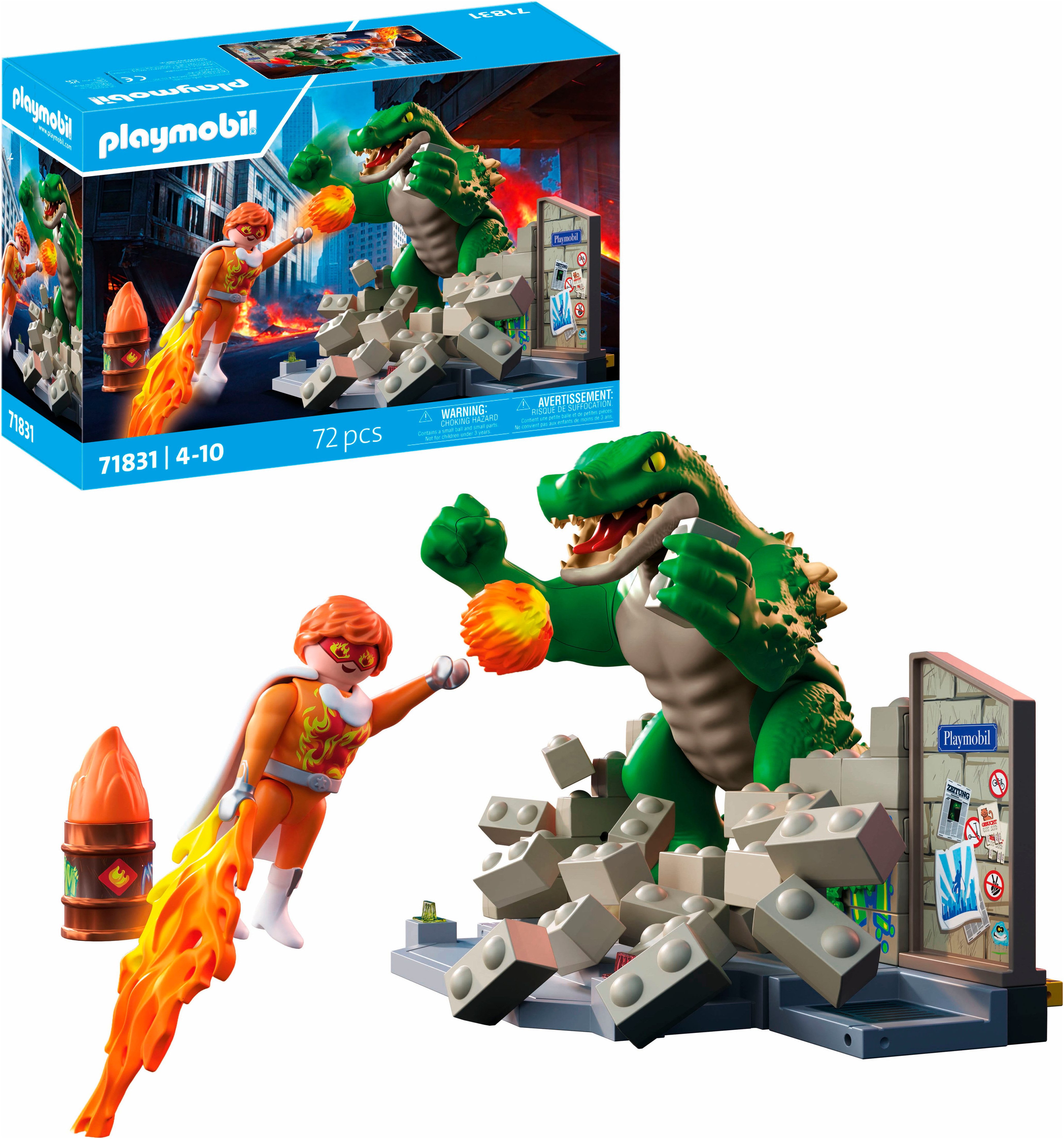Playmobil® Helden-Showdown mit der Riesenechse (71831), Heroes Konstruktions-Spielset, (72 St), Made in Europe