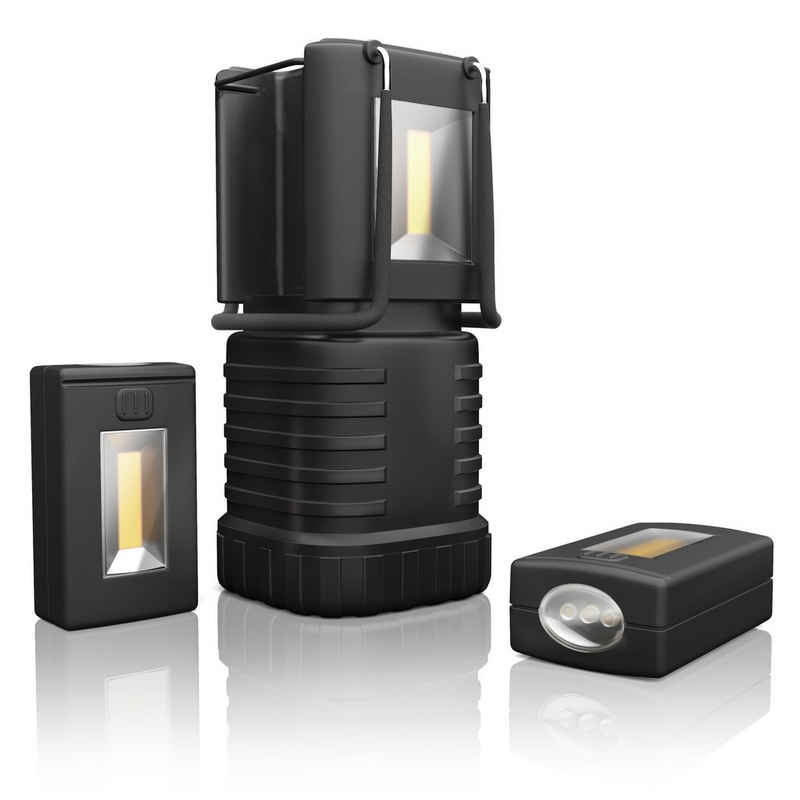 Brandson LED Laterne, spritzwassergeschützte LED Campinglampe Laterne mit 2 abnehmbaren Taschenlampen