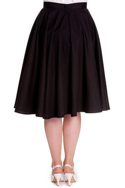 Hell Bunny A-Linien-Rock Paula 50's Skirt Schwarz Retro Vintage Swing