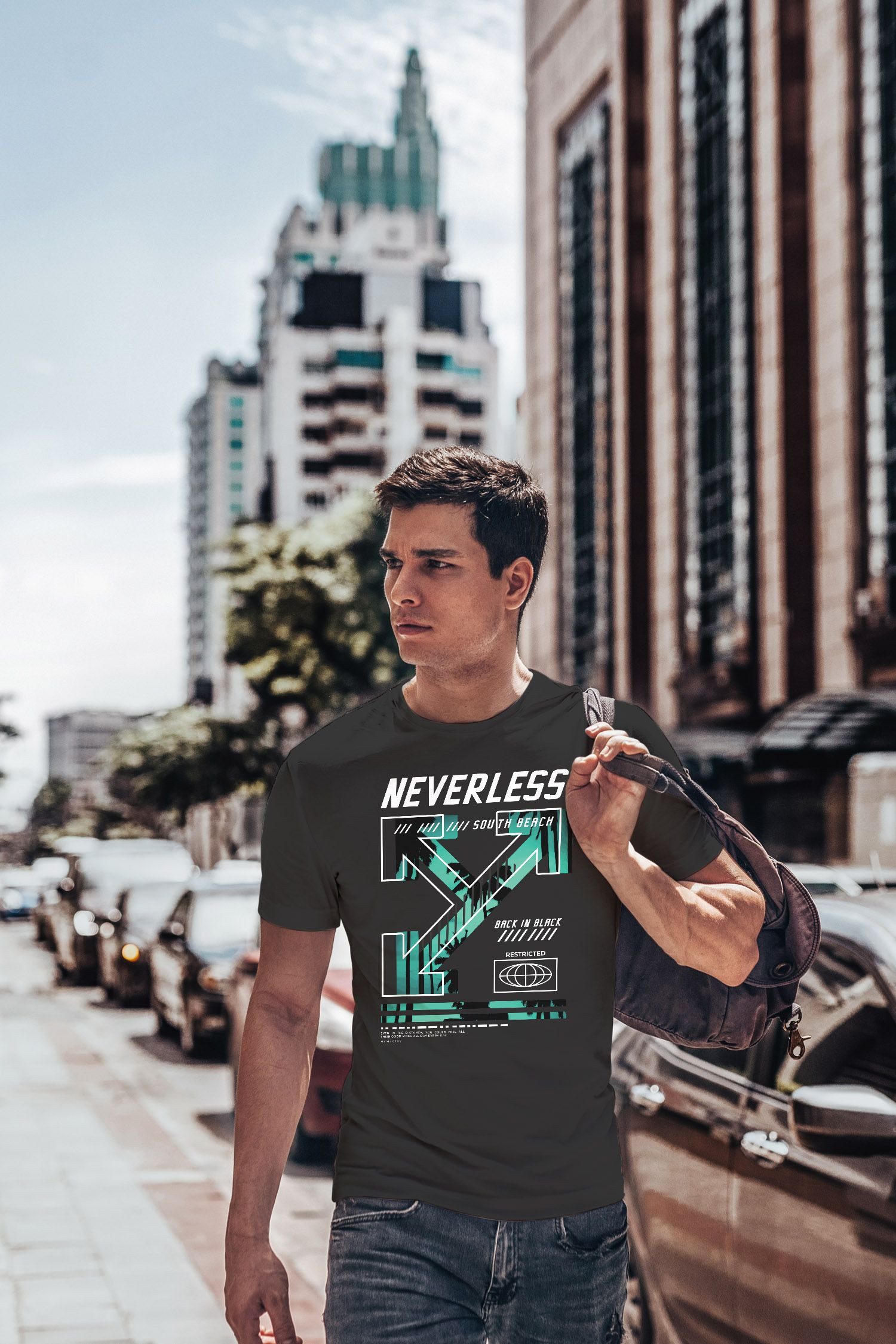 Neverless Print-Shirt Herren T-Shirt Text Print günstig online kaufen