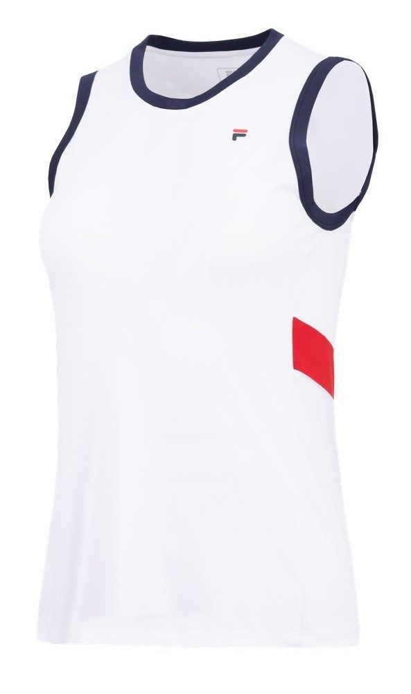 Fila Tanktop Tennis-Tank Top Lissy (100% Polyester) weiss/navyblau Damen