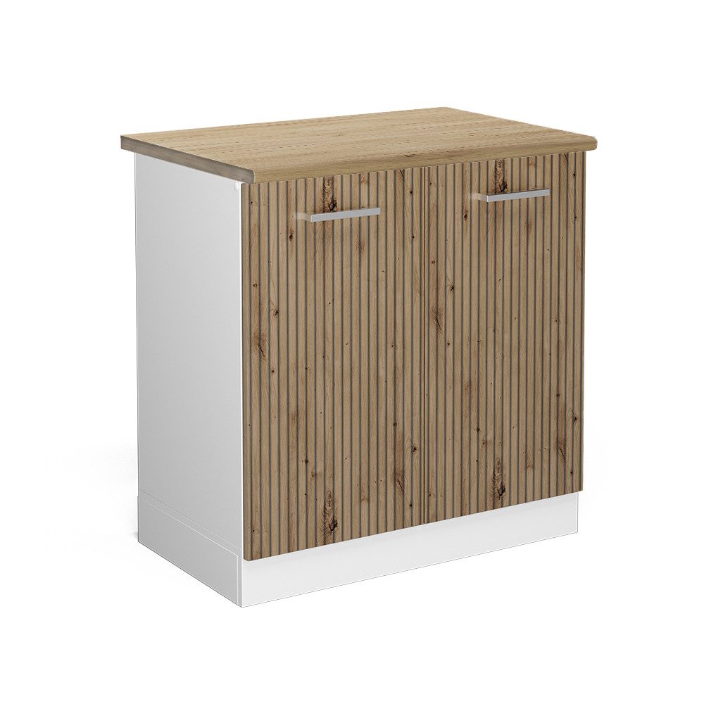 Vicco Spülenunterschrank R-Line, Artisan-Eiche/Weiß, 80 cm, günstig online kaufen