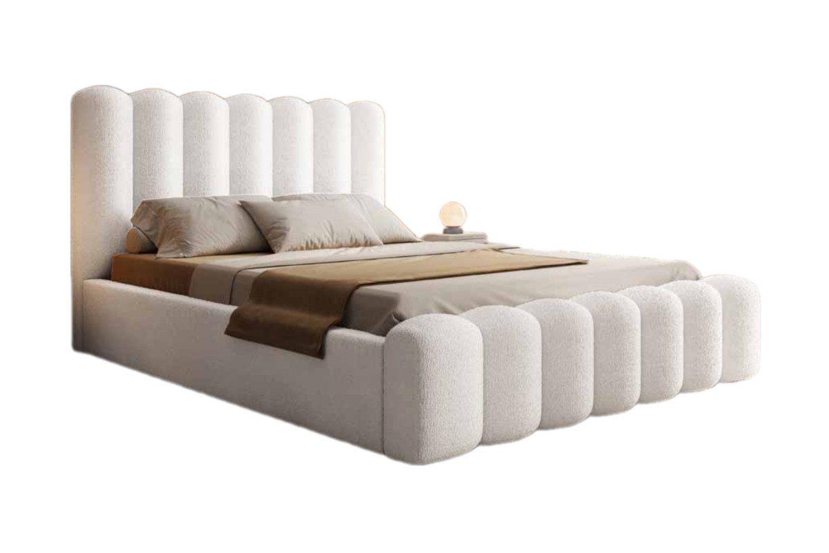 Luxusbetten24 Polsterbett Designer Polsterbett Amore Bouclé, günstig online kaufen