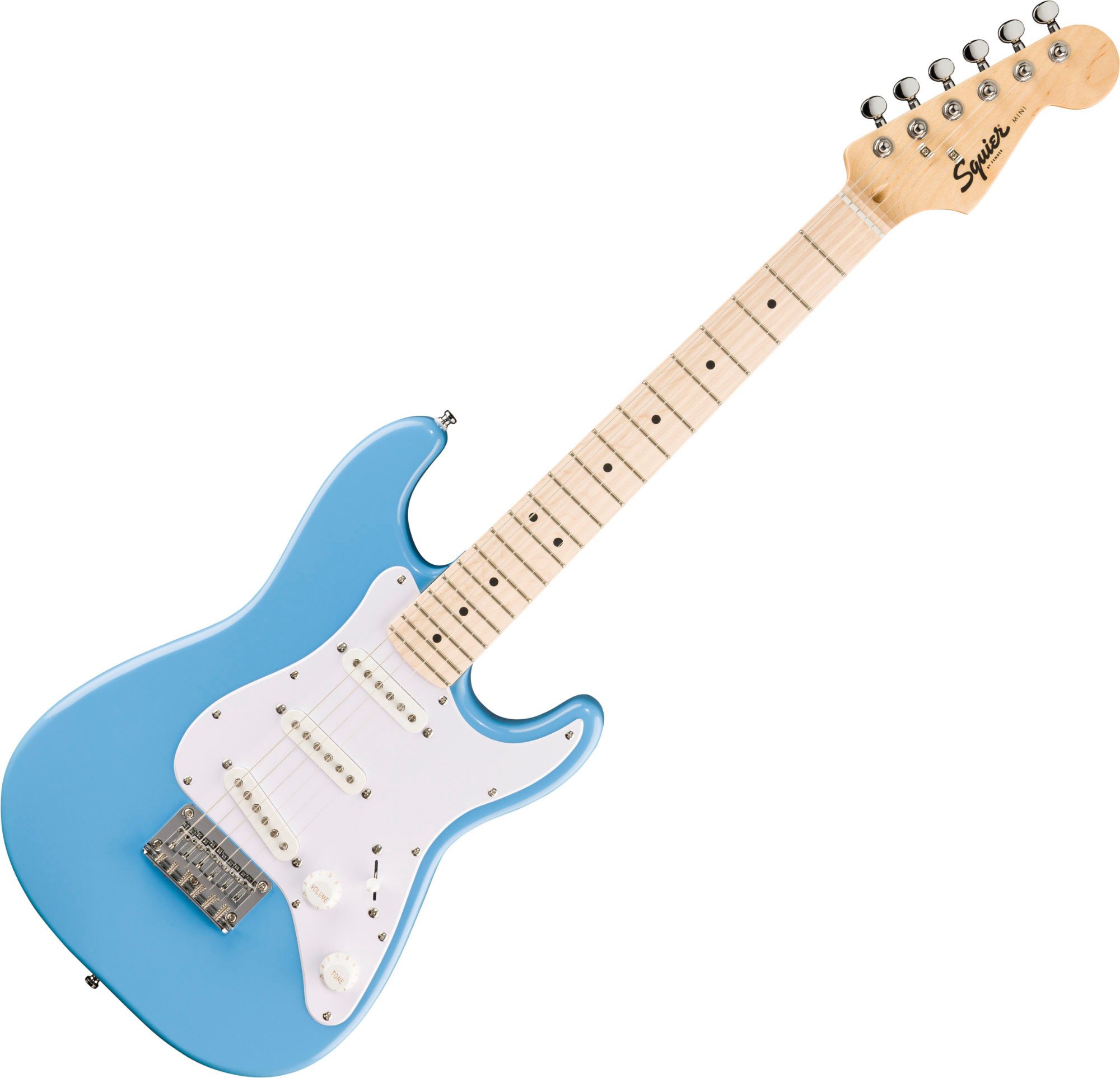 Squier E-Gitarre Mini Stratocaster California Blue, Mini Stratocaster, Shortscale