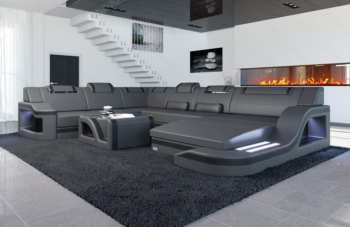 Sofa Dreams Wohnlandschaft XXL Ledersofa Palermo günstig online kaufen