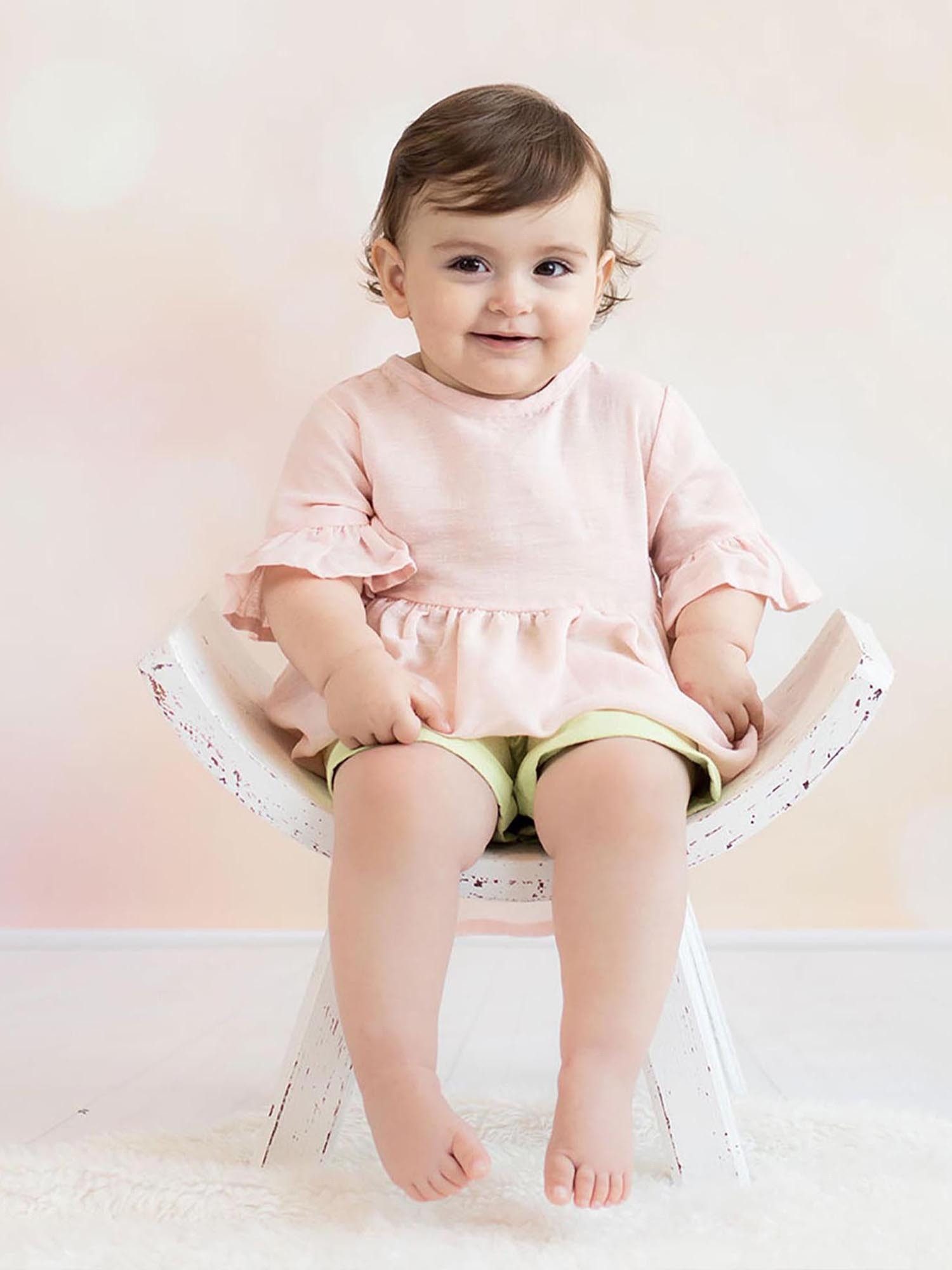 OrganicEra Kurzarmbluse Leichte Baby Sommerbluse, Hanf & Bio-Baumwolle (1-tlg)