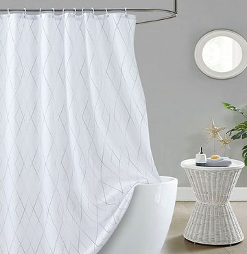 Coonoor Duschvorhang Badewanne Anti-Schimmel Wasserdichter Breite 150 cm, 100% Polyester, waschbar