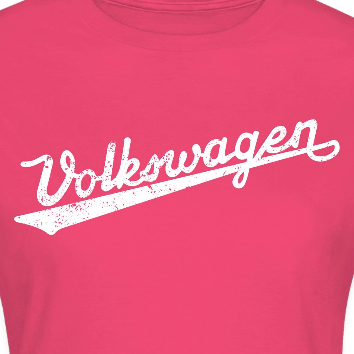 Spreadshirt T-Shirt Volkswagen VW Logoschriftzug Retro Weiß Frauen T-Shirt (1-tlg) Slim Fit, fällt klein aus
