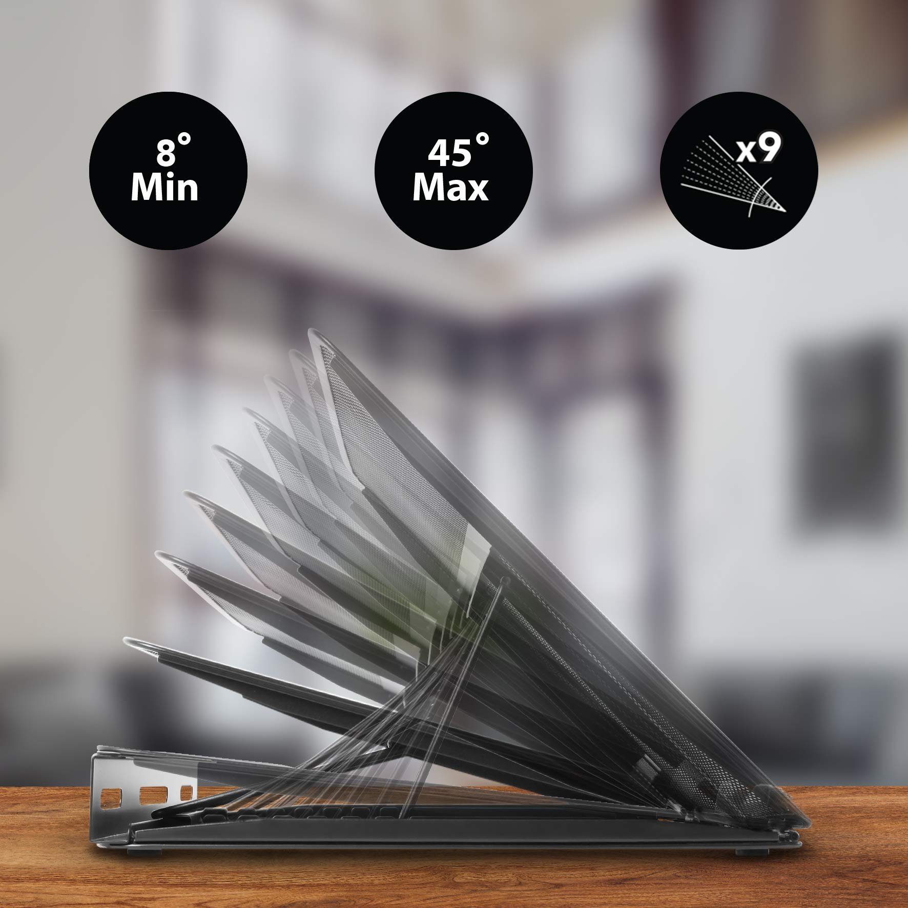 Duronic Monitorständer DM074, (Laptopständer Faltbares tragbares ergonomisches Design)