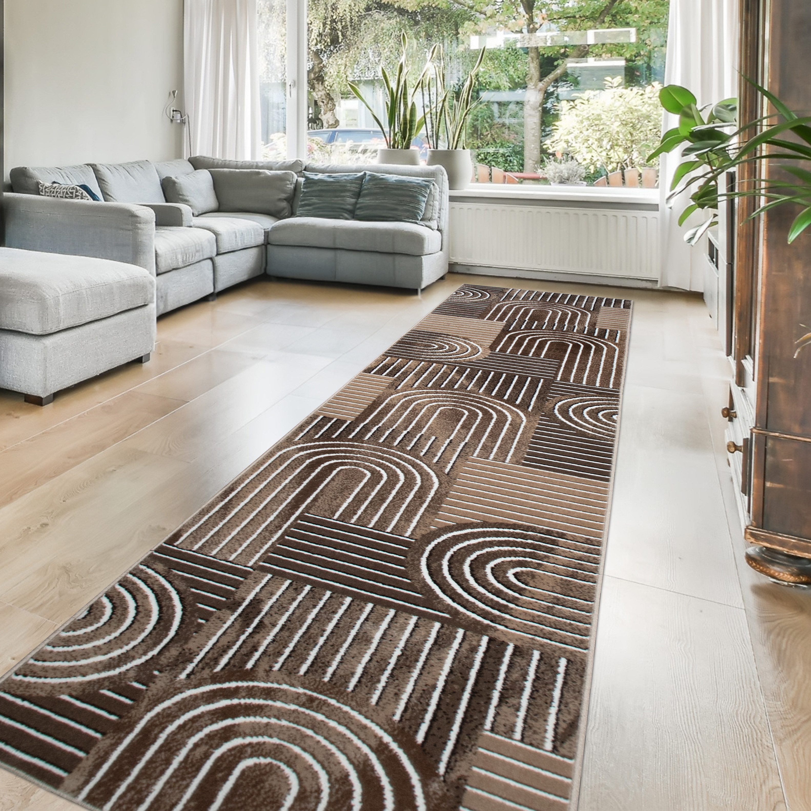 OTTO home Läufer Lyssandra, rechteckig, Höhe: 8 mm, 3D-Effekt, softer Kurzflor, pflegeleicht, leichter Glanz, Scandi-Look