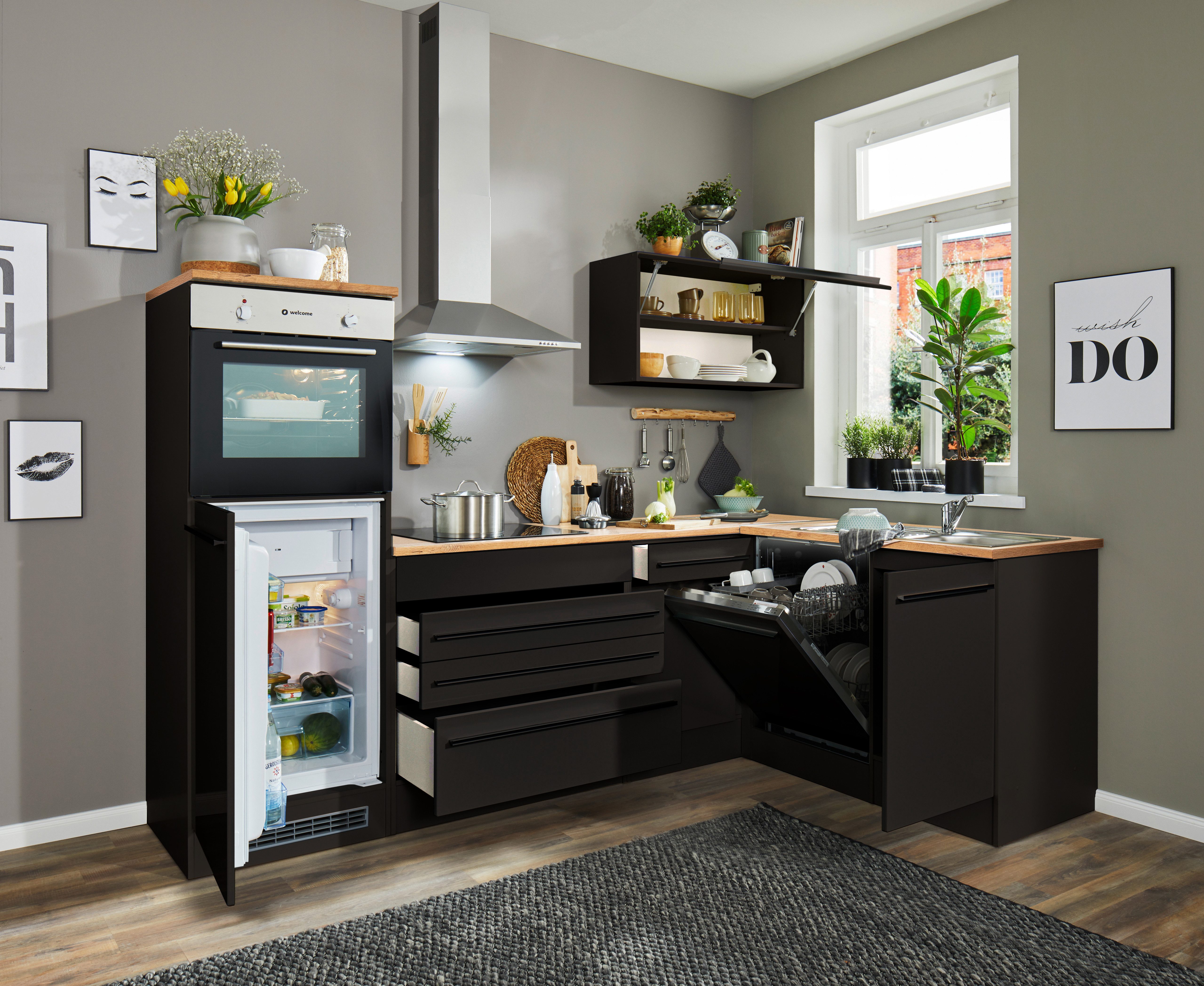 BASIC by Balculina Winkelküche Jazz, Stellbreite 260x175 cm, wahlweise mit günstig online kaufen