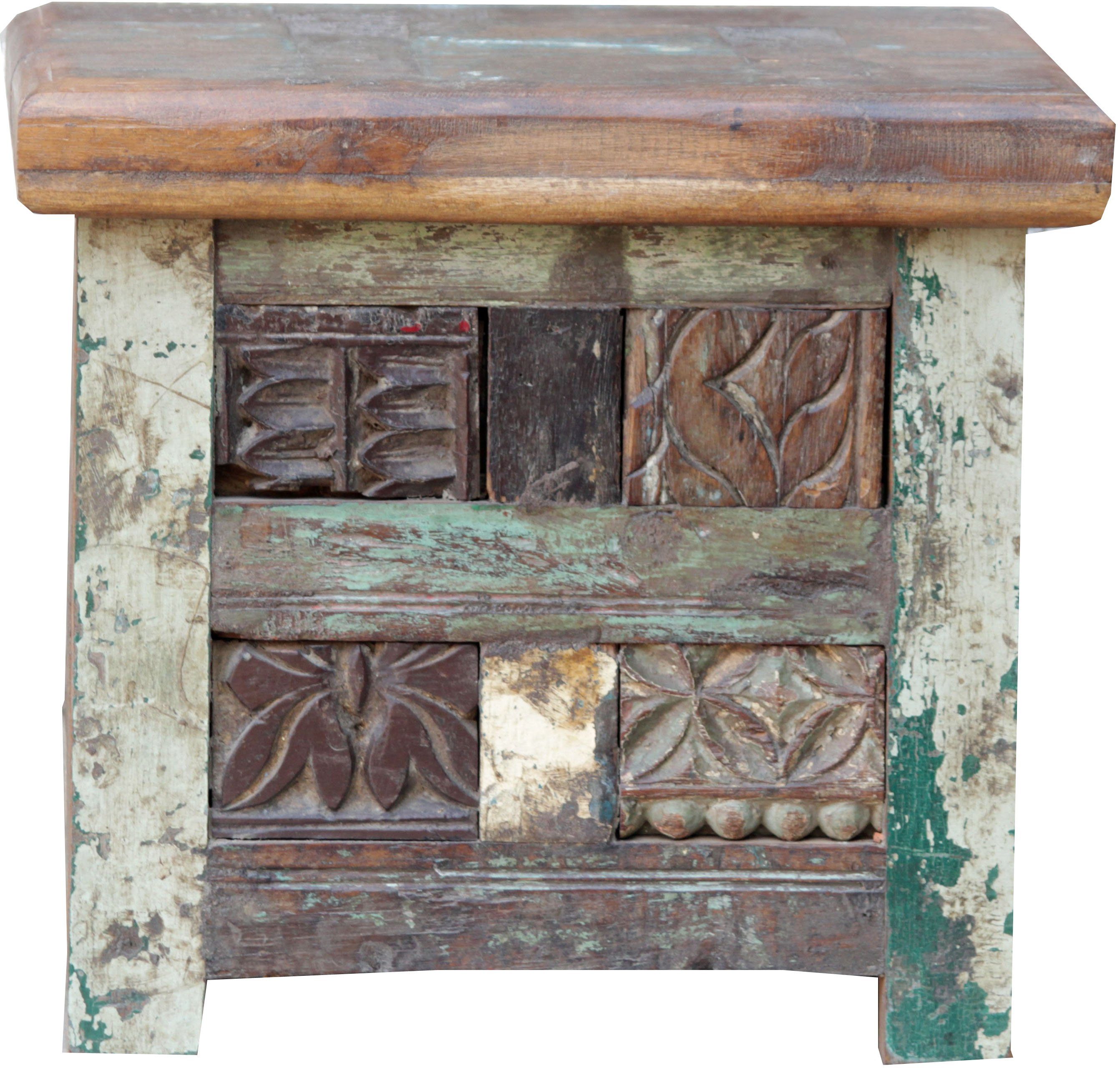 Guru-Shop Truhenbank Holztruhe, Holzbox, Kiste, handgefertigt, mit..