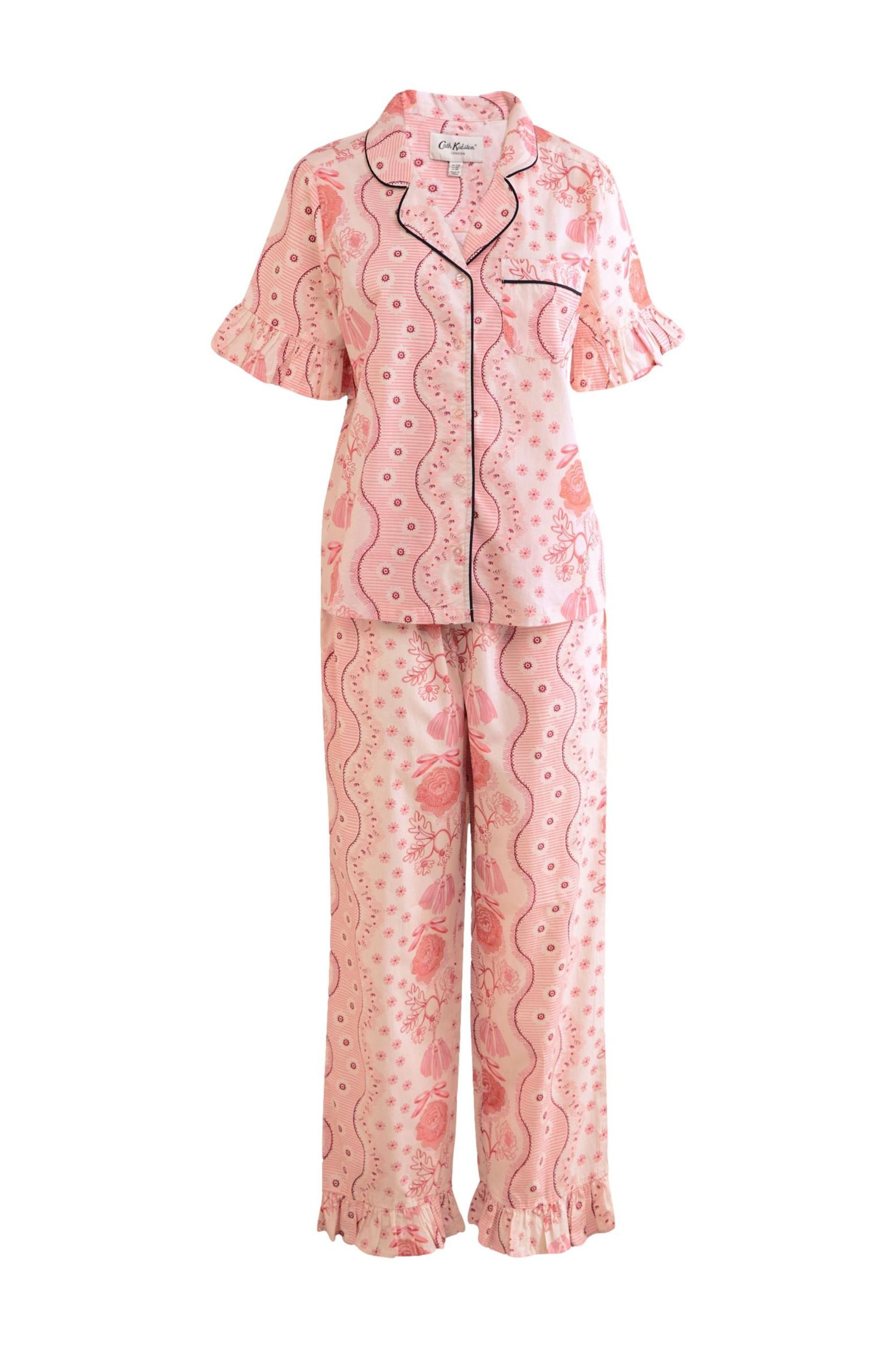 Cath Kidston Pyjama Cath Kidston Schlafanzug mit Knopfleiste (2 tlg)