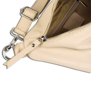 Toscanto Gürteltasche Toscanto Tasche beige Gürteltasche sehr (Gürteltasche), Damen Gürteltasche Leder, beige ca. 37cm x ca. 20cm