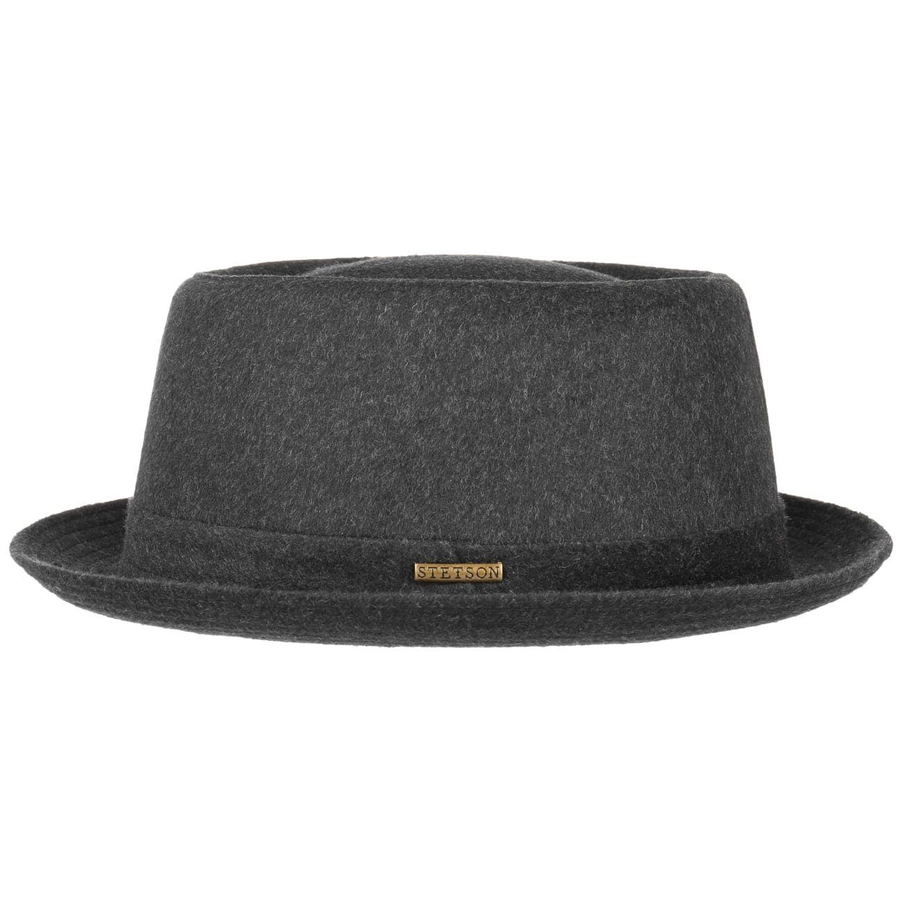 Stetson Fedora (1-St) Wollfilzhut mit Futter, Made in Italy anthrazit