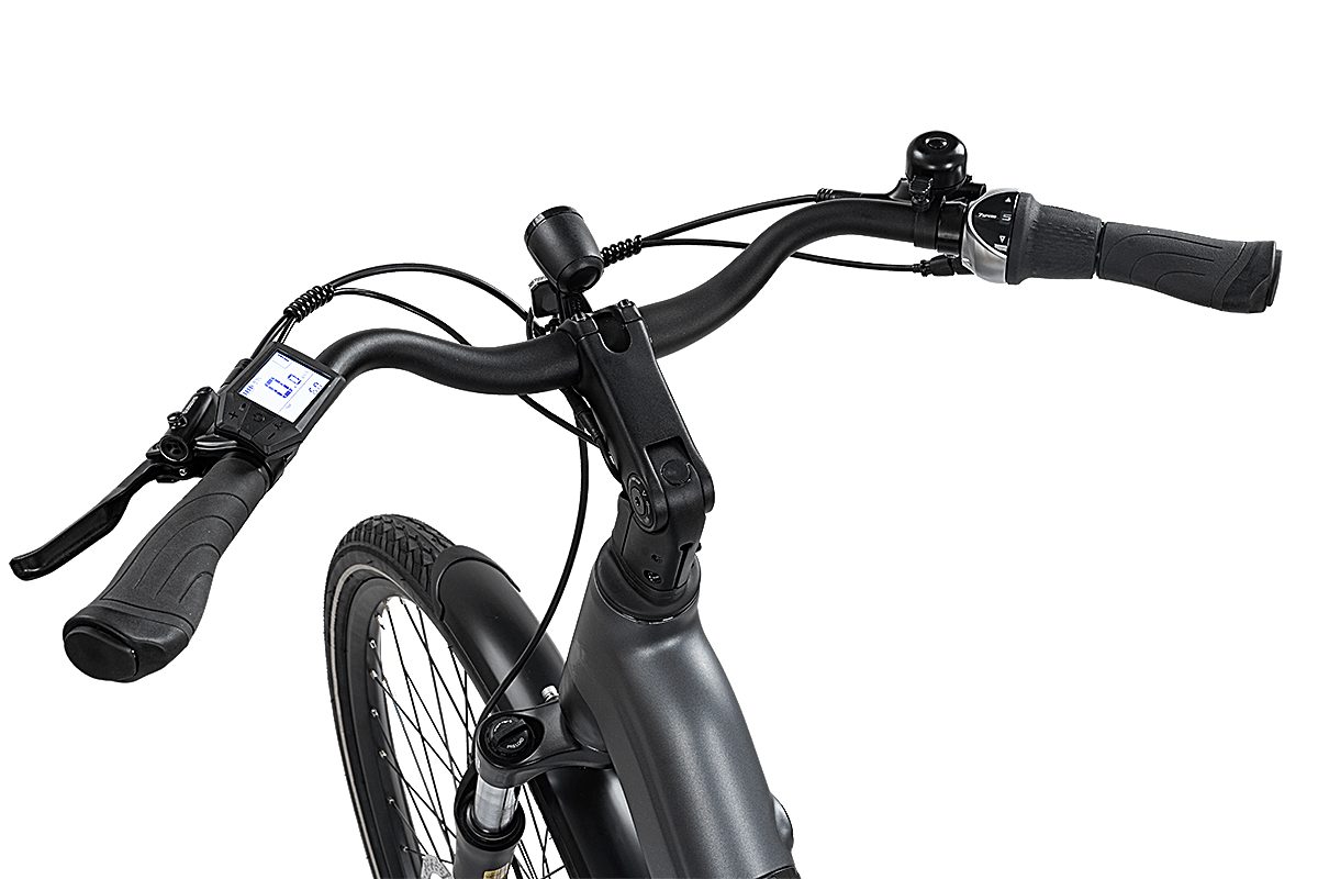 REX E-Bike REX COMMUTER+ Matt Grau/Matt Blau, SHIMANO SHIMANO Nabenschaltung NEXUS 7-Gang Schaltwerk, Mittelmotor, 468 Wh