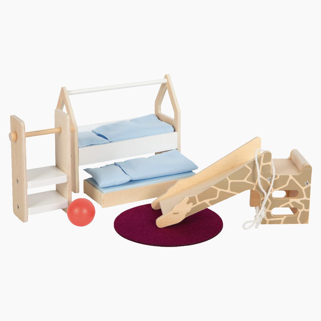 Small Foot Puppenhausmöbel Puppenhausmöbel Kinderzimmer (packung, 12tlg., set packung), Liebevoll gestaltetes Set für kreatives Spielen