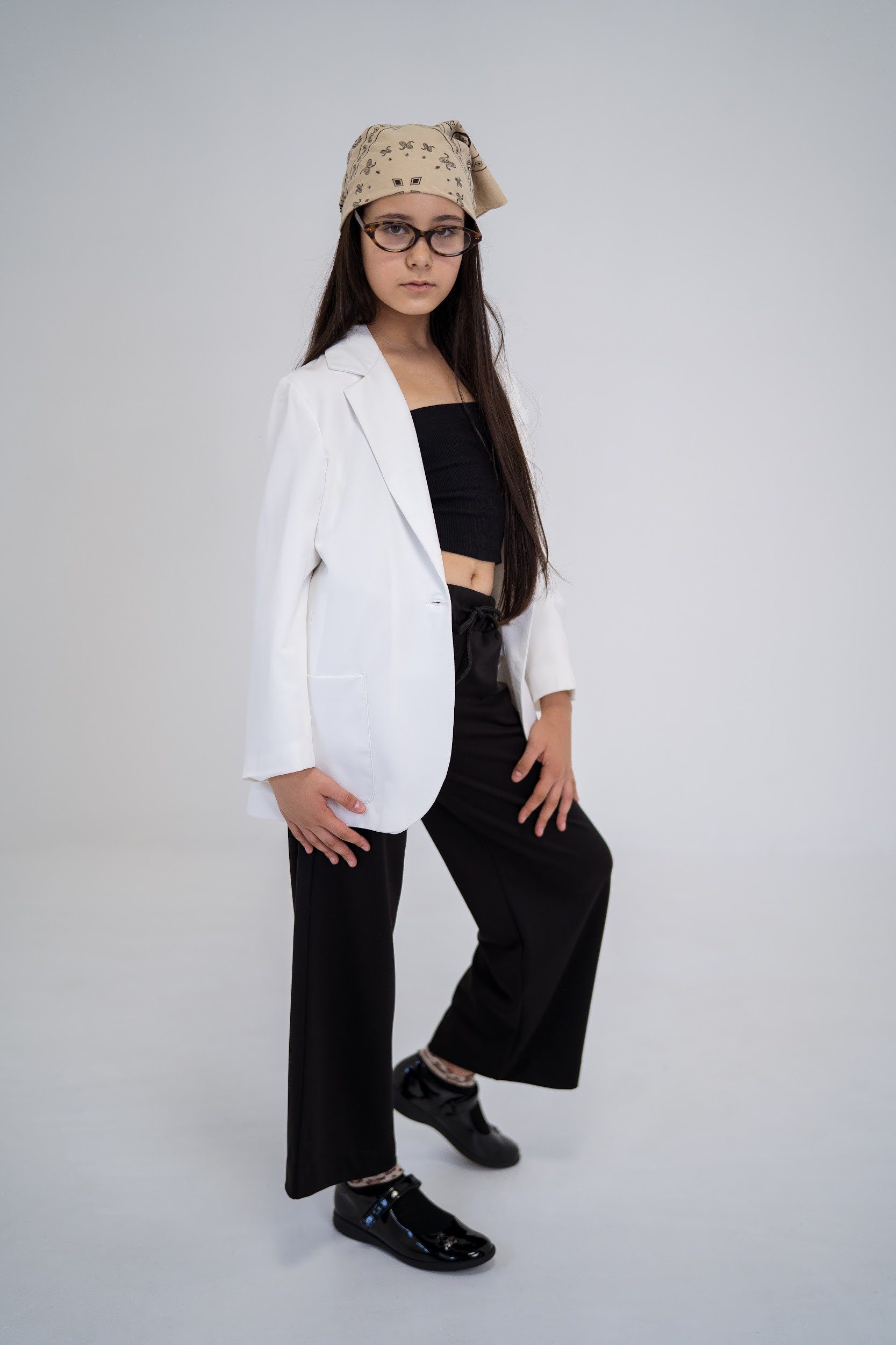 LEMONI Longblazer Langer Oversize-Blazer für Mädchen mit Reverskragen