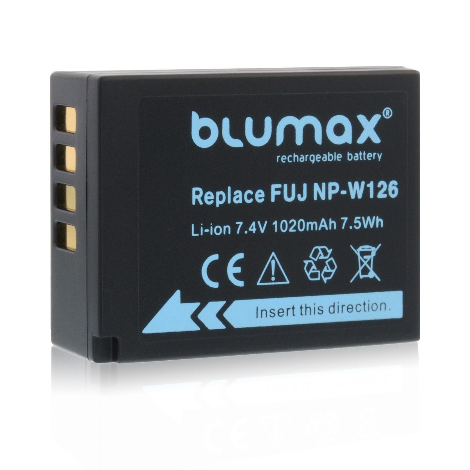 Blumax Akku passend für Fuji NP-W126 1020 mAh (7,2V) Kamera-Akku