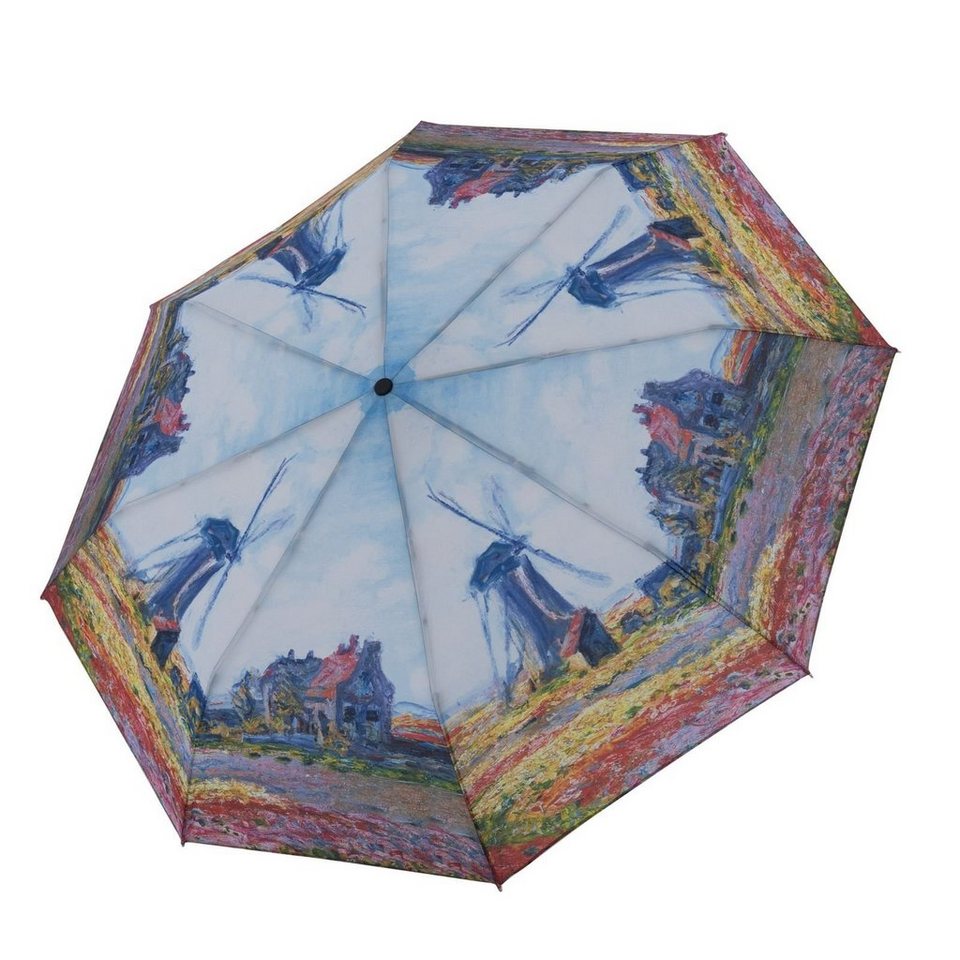 doppler® Taschenregenschirm Art Collection Magic, Monet Windmühle, mit  UV-Schutz