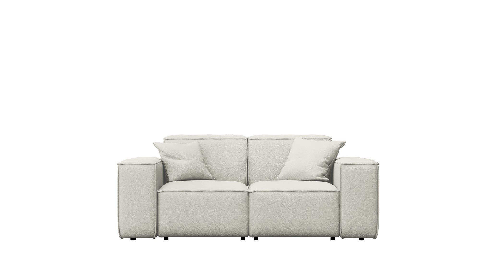 Fun Möbel Loungesofa Gartensofa Sofa 2-Sitzer SUMMER, Pflegeleichter und wetterfester Bezug, inkl. 2 Zierkissen