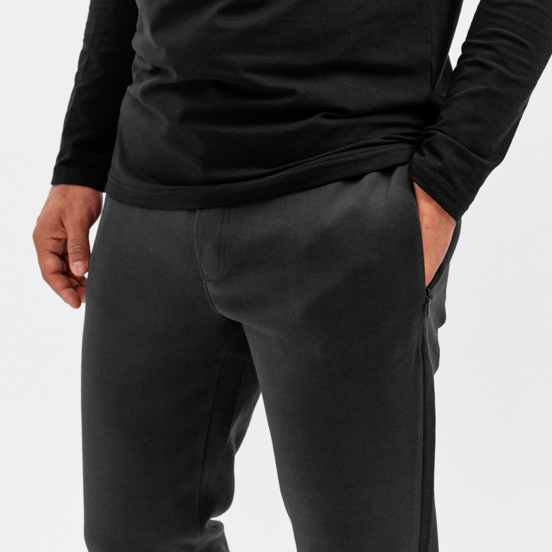 Papas Shorts Relaxhose Schicke und bequeme Freizeithose Jogginghose Jogger für den Alltag aus Baumwolle mit sicheren Reißverschlusstaschen