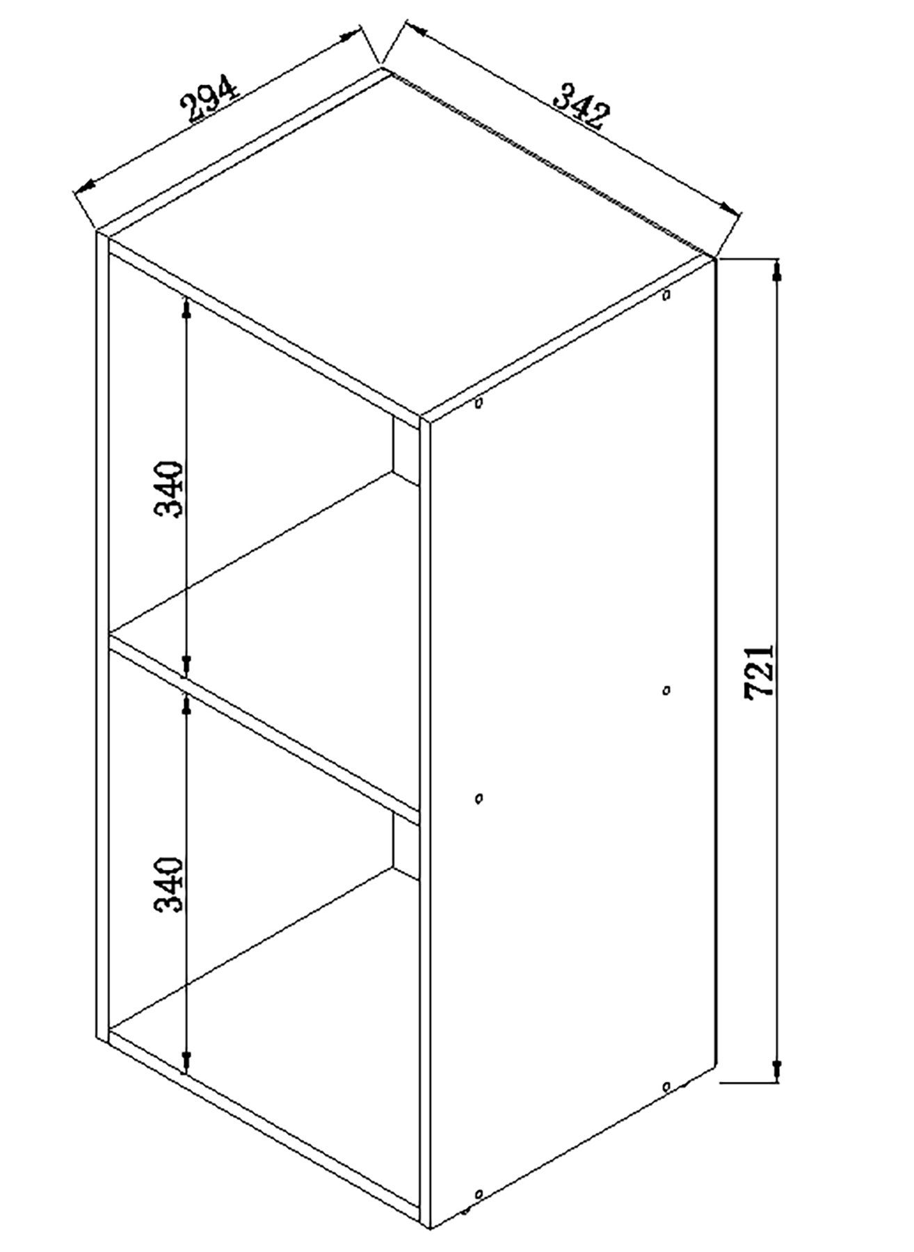 VCM Standregal Holz Stand Regal Deko 1-tlg. Buche Aufbewahrung Bücher 2, Mendas