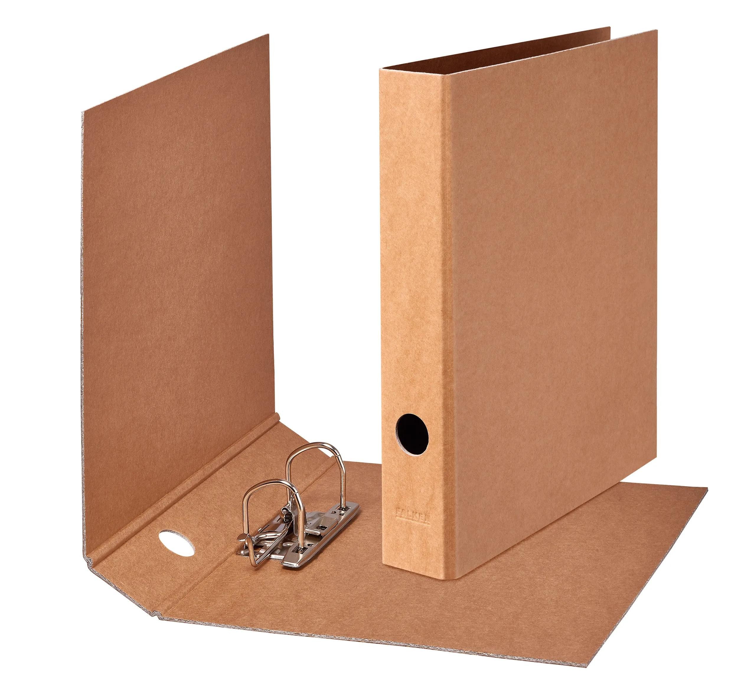 Falken Aktenordner 10x Vegan Ordner PURE Nature A4, ohne Kantenschutz - Braun - 15072680F, Ordner Wolkenmarmor