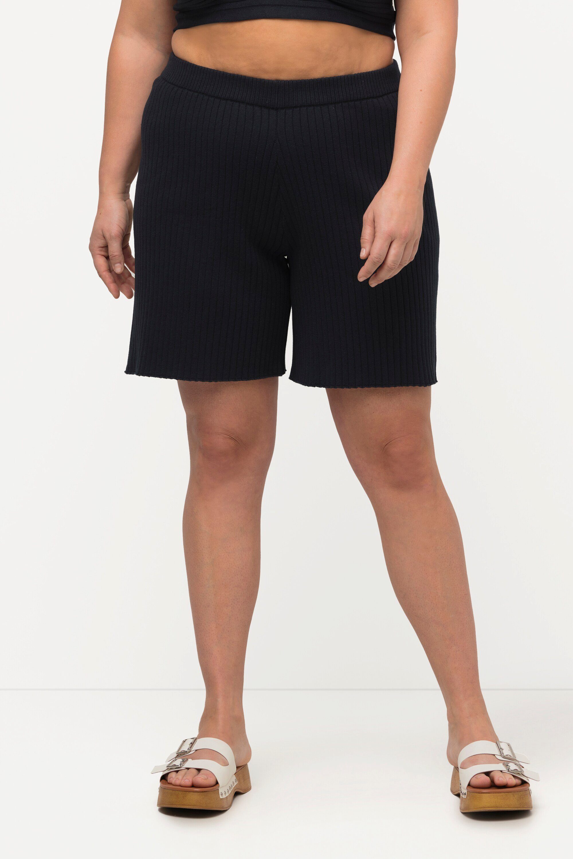 Ulla Popken Shorts Strick-Shorts weites Bein günstig online kaufen