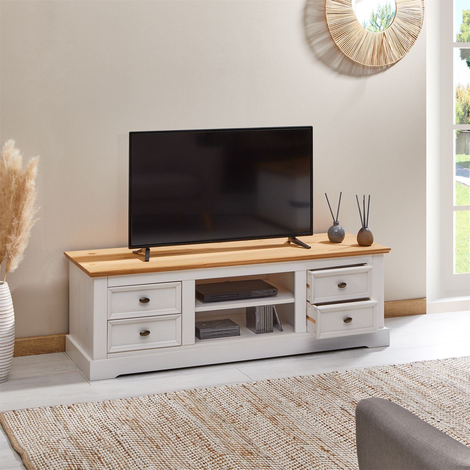 IDIMEX Lowboard KENT, TV Lowboard Kommode Hifi-Tisch Fernsehschrank Medienmöbel Rack Bank Ki