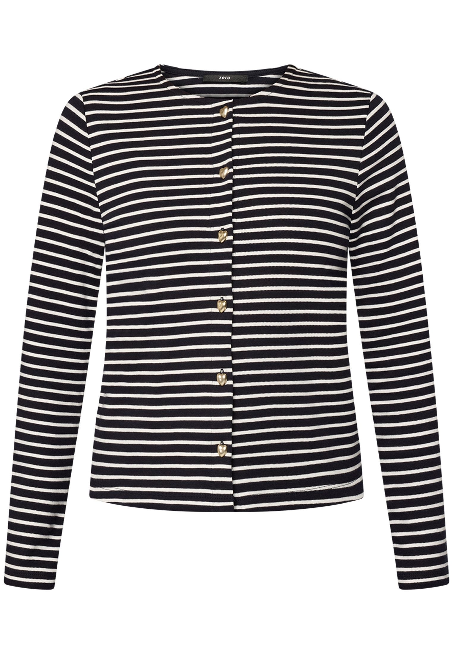 Zero Sweatshirt Damen mit Knopfleiste Knopfleiste