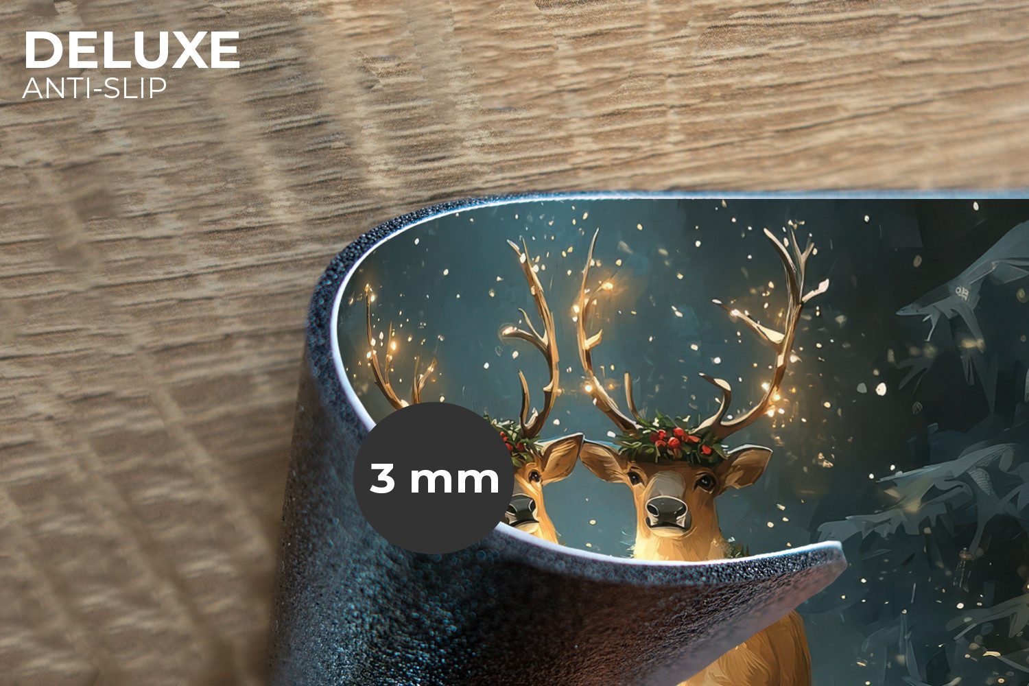 MuchoWow Platzset Kiefer-Märchen - Rentier - Nacht, (6-St), Platzsets, Tisc günstig online kaufen