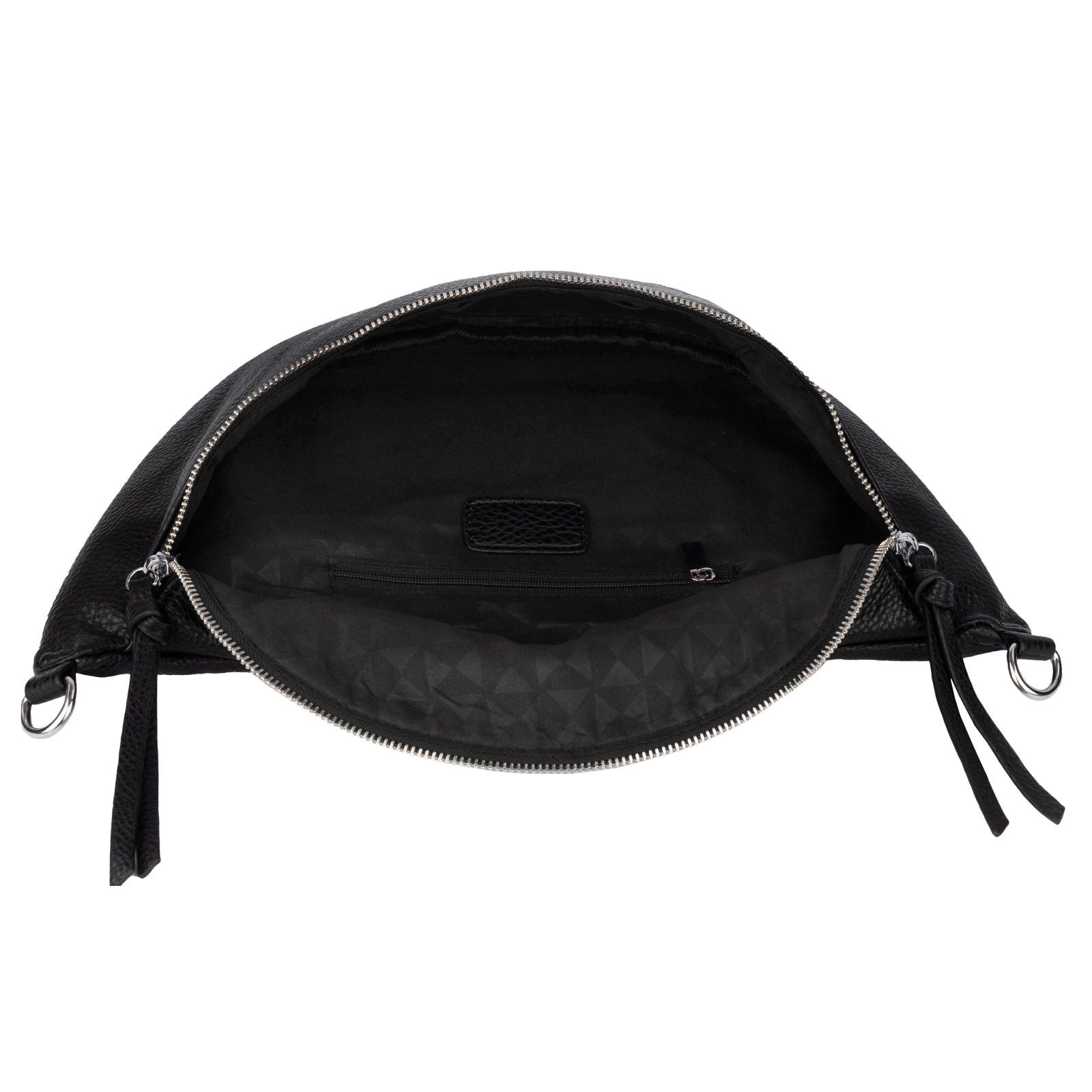 Umhängetasche Kunstleder CrossOver, Italy-D, Umhängetasche Gürteltasche EAAKIE als Hüfttasche BLACK Schultertasche, tragbar Crossbody-Bag Bauchtasche