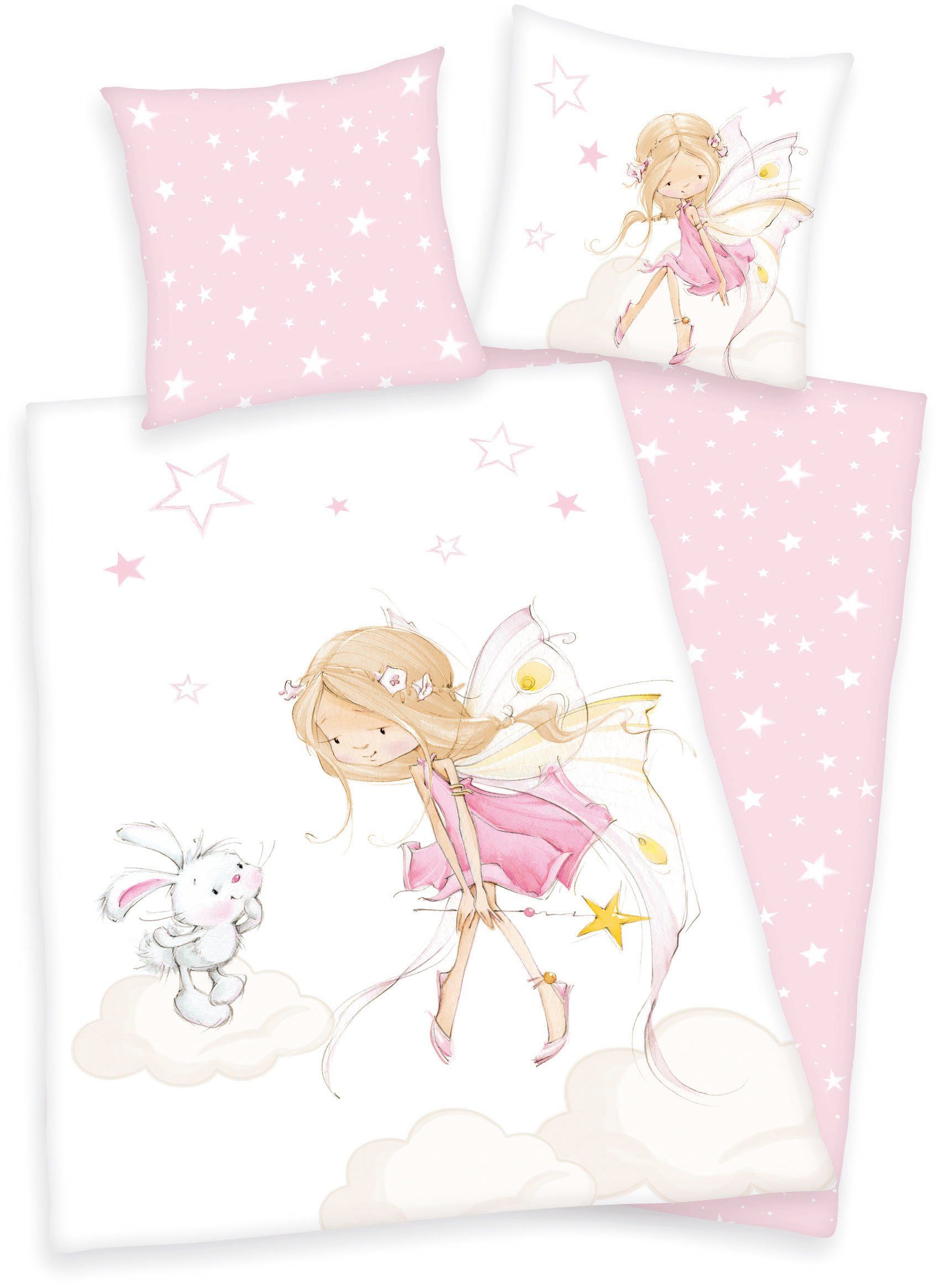 Baby Best Kinderbettwäsche Little Fairy, Renforcé, mit niedlichem Feen-Motiv