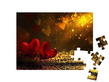 puzzleYOU Puzzle Zwei Herzen zum Valentinstag, 48 Puzzleteile, puzzleYOU-Kollektionen Festtage