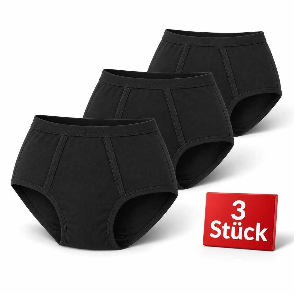 EloModa Slip Herren Slips aus 100 % Baumwolle mit Eingriff, 3er-/6er-/12er-Set (3-St) Mit Eingriff und doppellagigem Schrittbereich, aus 100 % Baumwolle