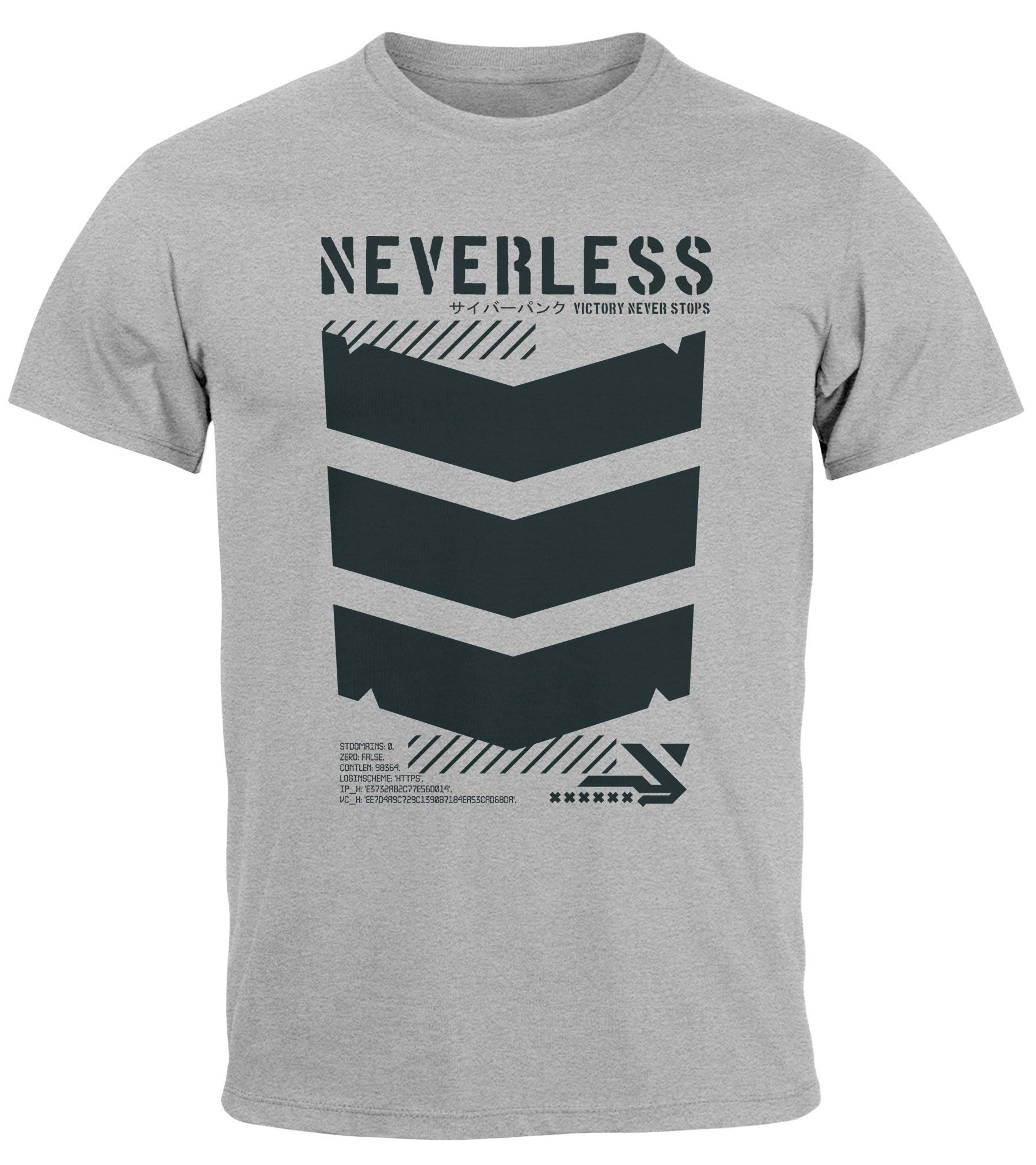 Neverless Print-Shirt Herren T-Shirt Techwear Trend günstig online kaufen