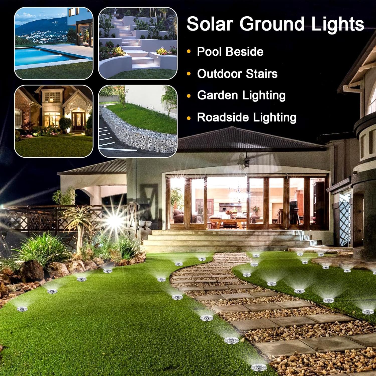 RWEUOQ LED Solarleuchte Solar Bodenleuchten Aussen, günstig online kaufen