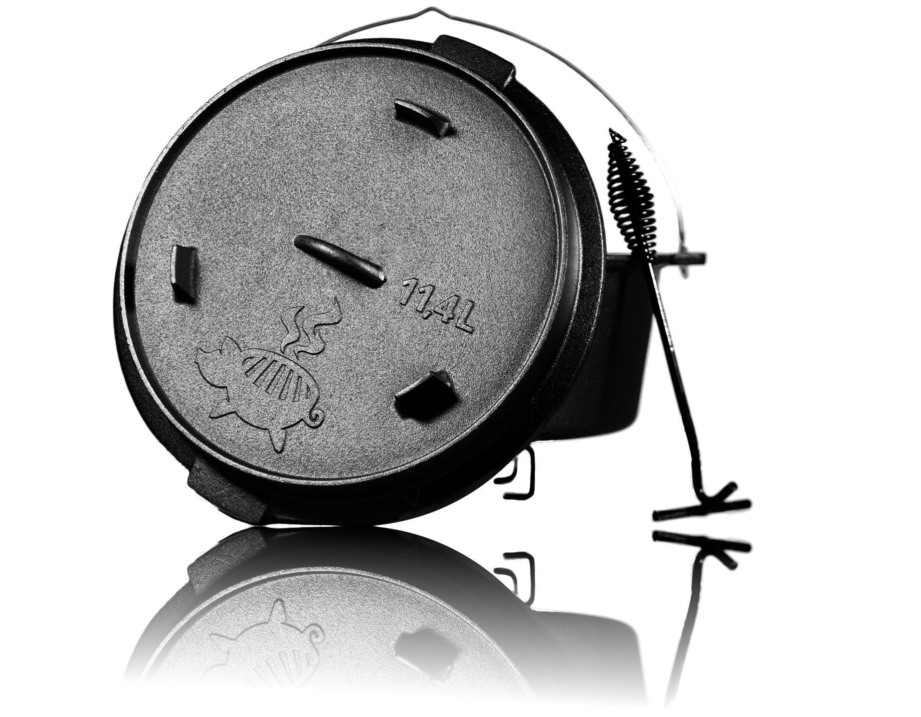 Grillschweine Grilltopf Grillschweine Dutch Oven 12QT ohne Füße - kleine Produktionsfehler, Gusseisen (1-tlg)