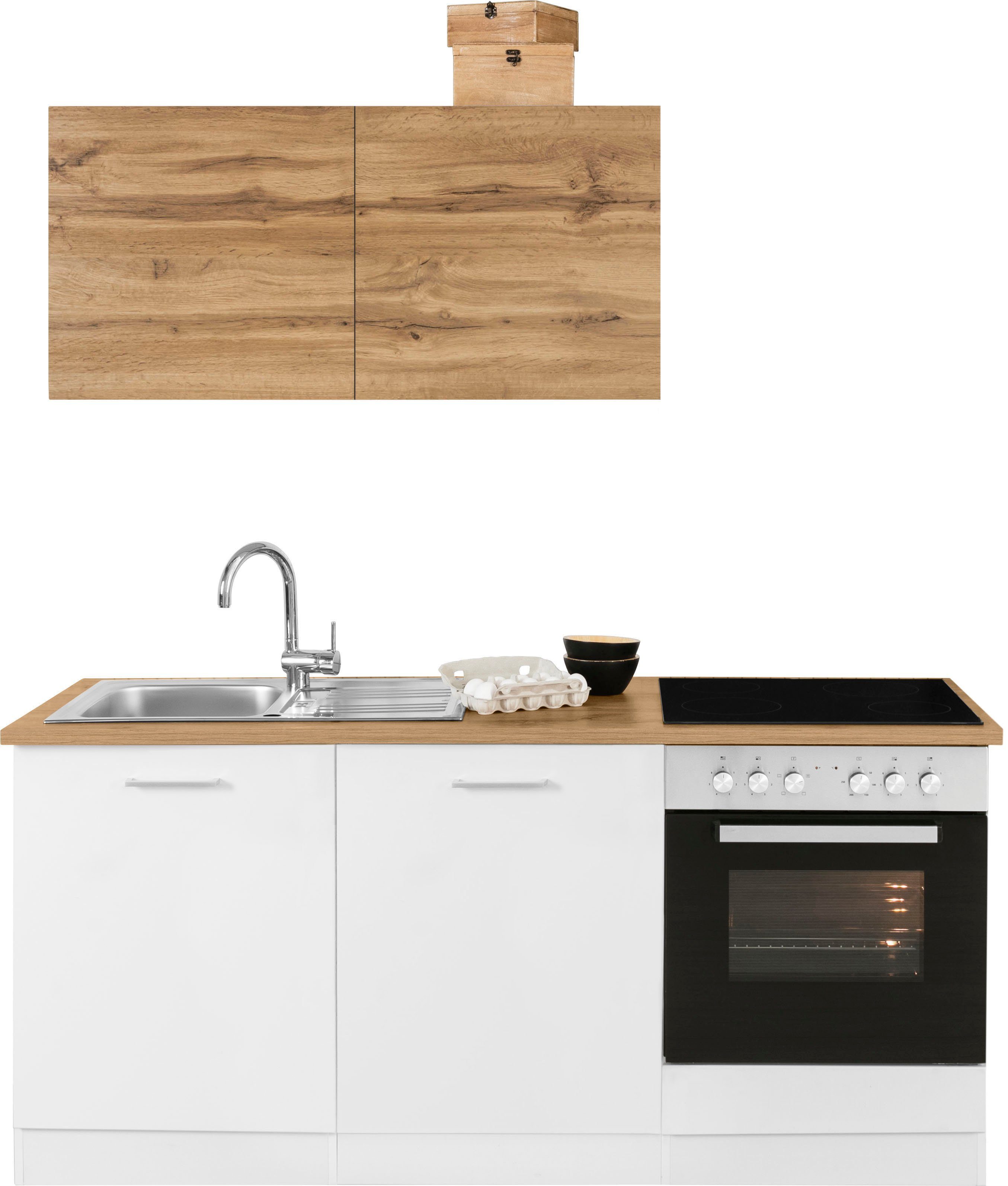 KOCHSTATION Küchenzeile KS-Kehl, ohne E-Geräte, Breite 180 cm