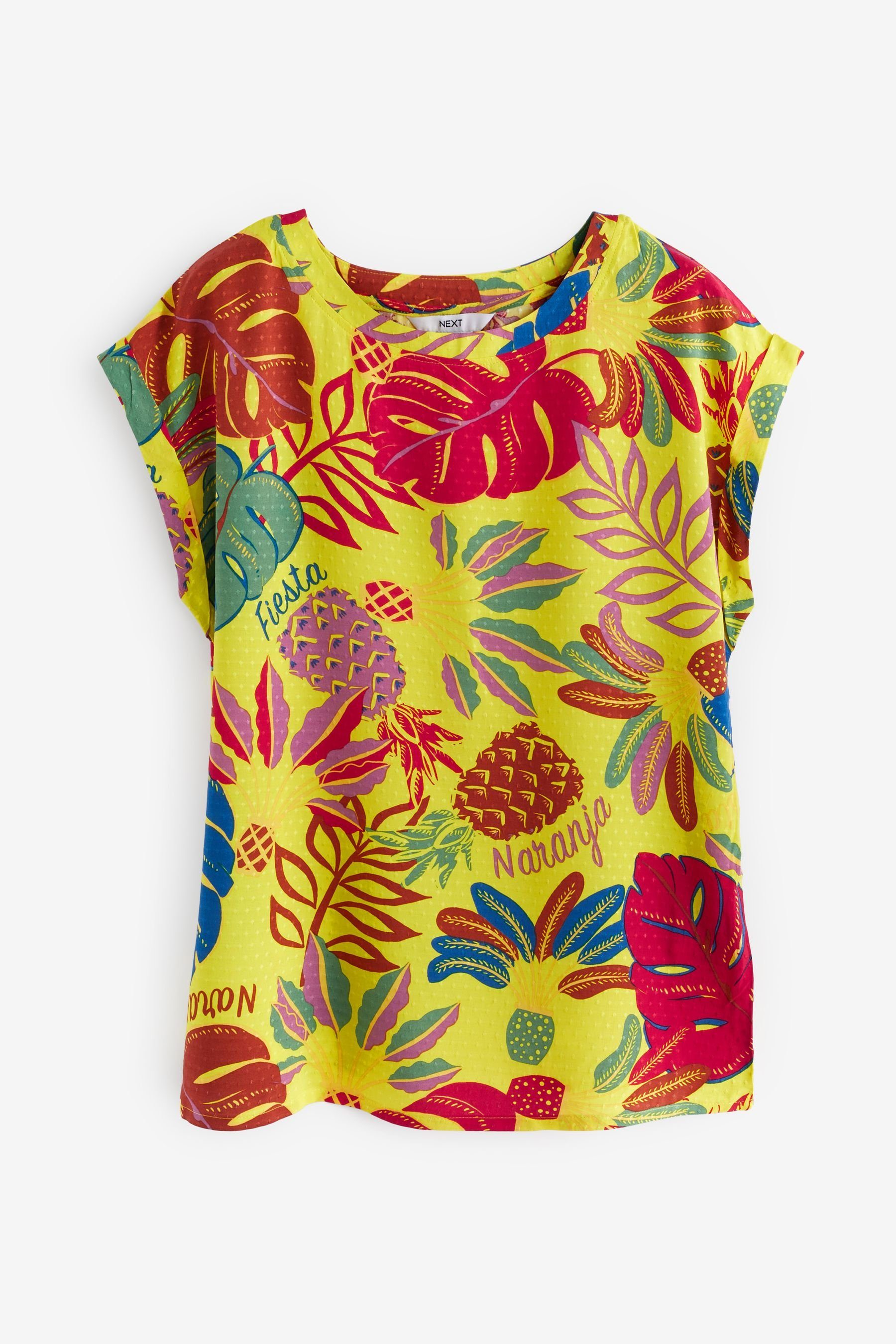 Next T-Shirt T-Shirt (1-tlg) Parrot Print Yellow