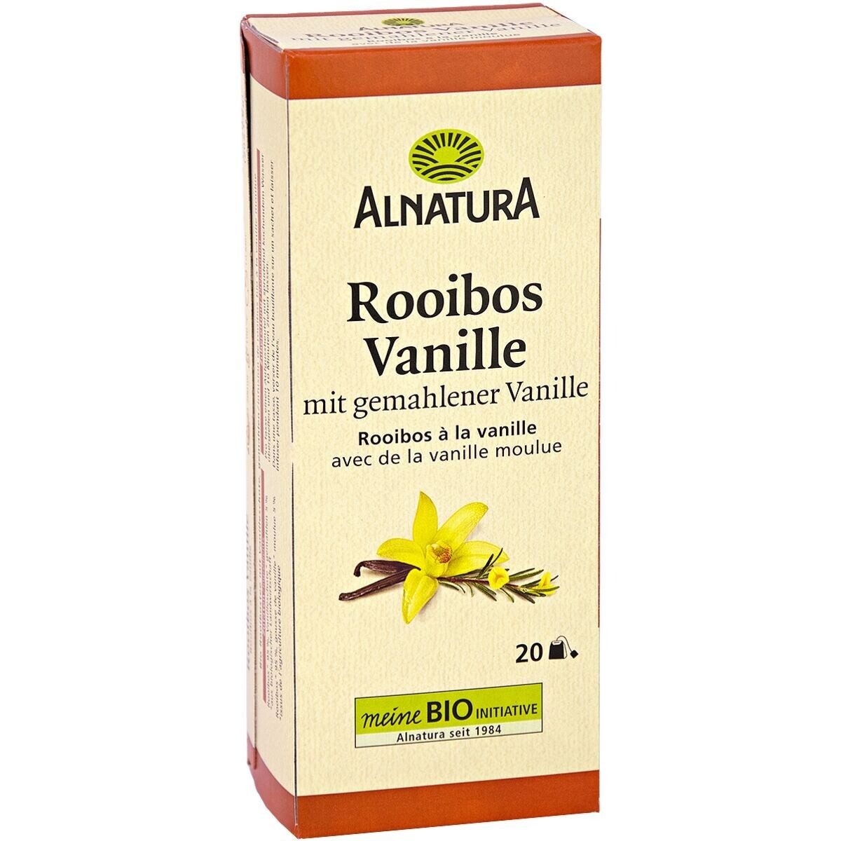 Alnatura Rooibos Vanille, Kräutertee, 20 Aufgussbeutel