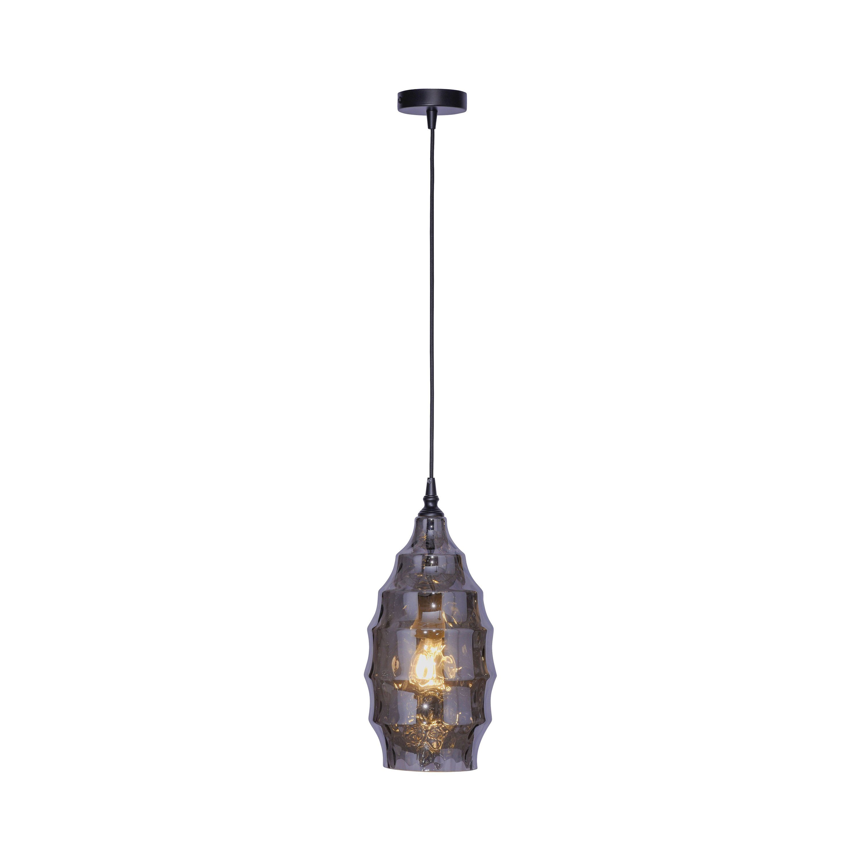 Paul Neuhaus LED Pendelleuchte Pendellampe SCARLETT Rauchglas, 1xE27/60W, L günstig online kaufen