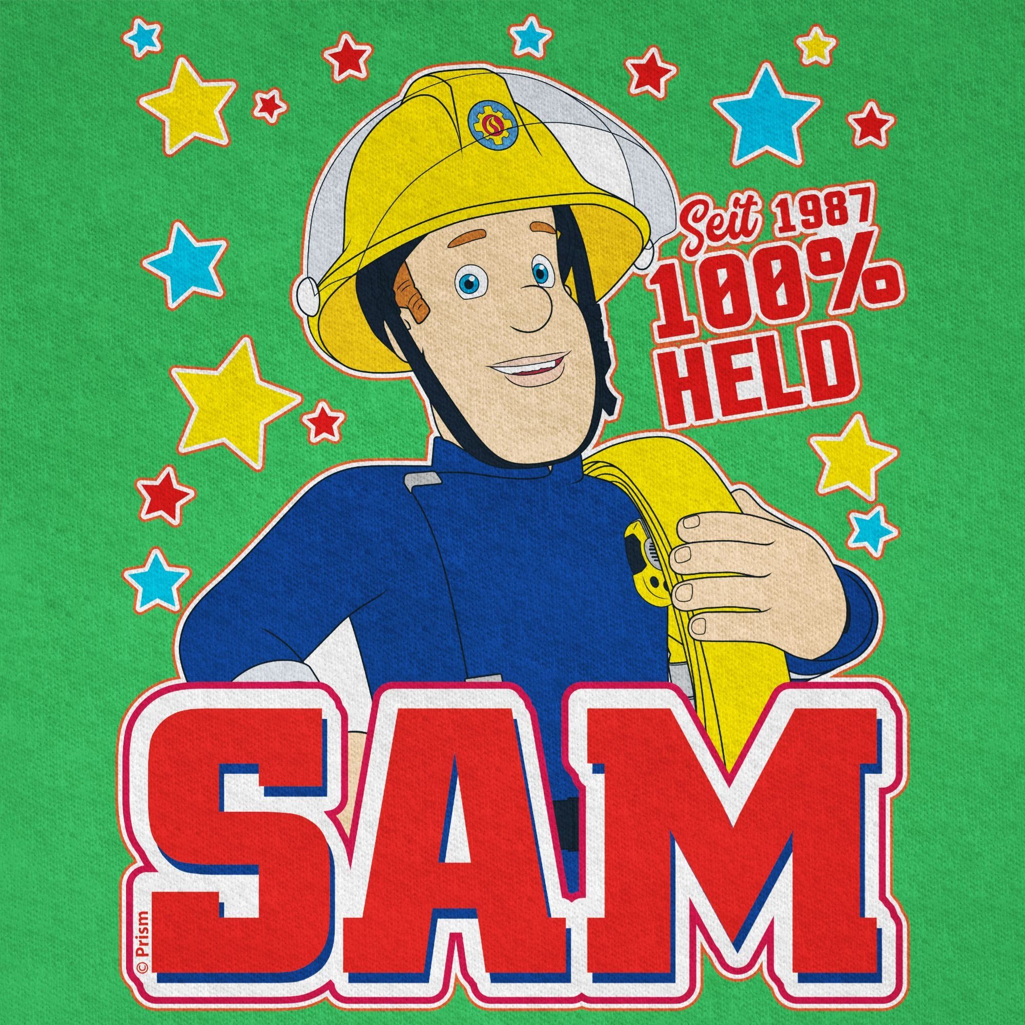Held Sam - Seit 03 Sam T-Shirt Feuerwehrmann 1987 - 100% Jungen Grün Shirtracer