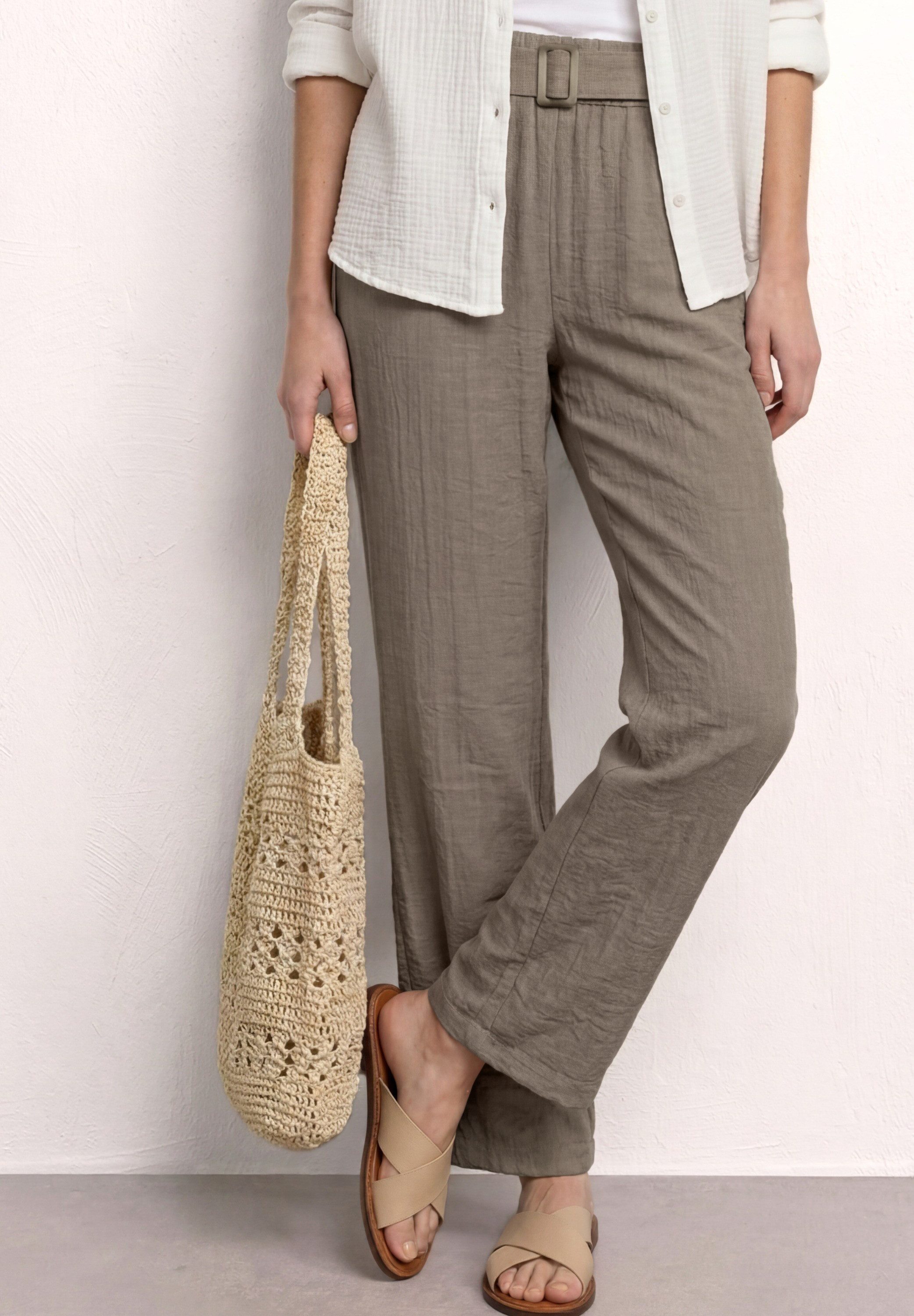 STREET ONE Stoffhose High Waist