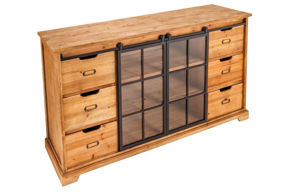 riess-ambiente Sideboard HERITAGE 148cm natur (Einzelartikel, 1 St), Wohnzimmer · Massivholz · Kommode · Landhaus