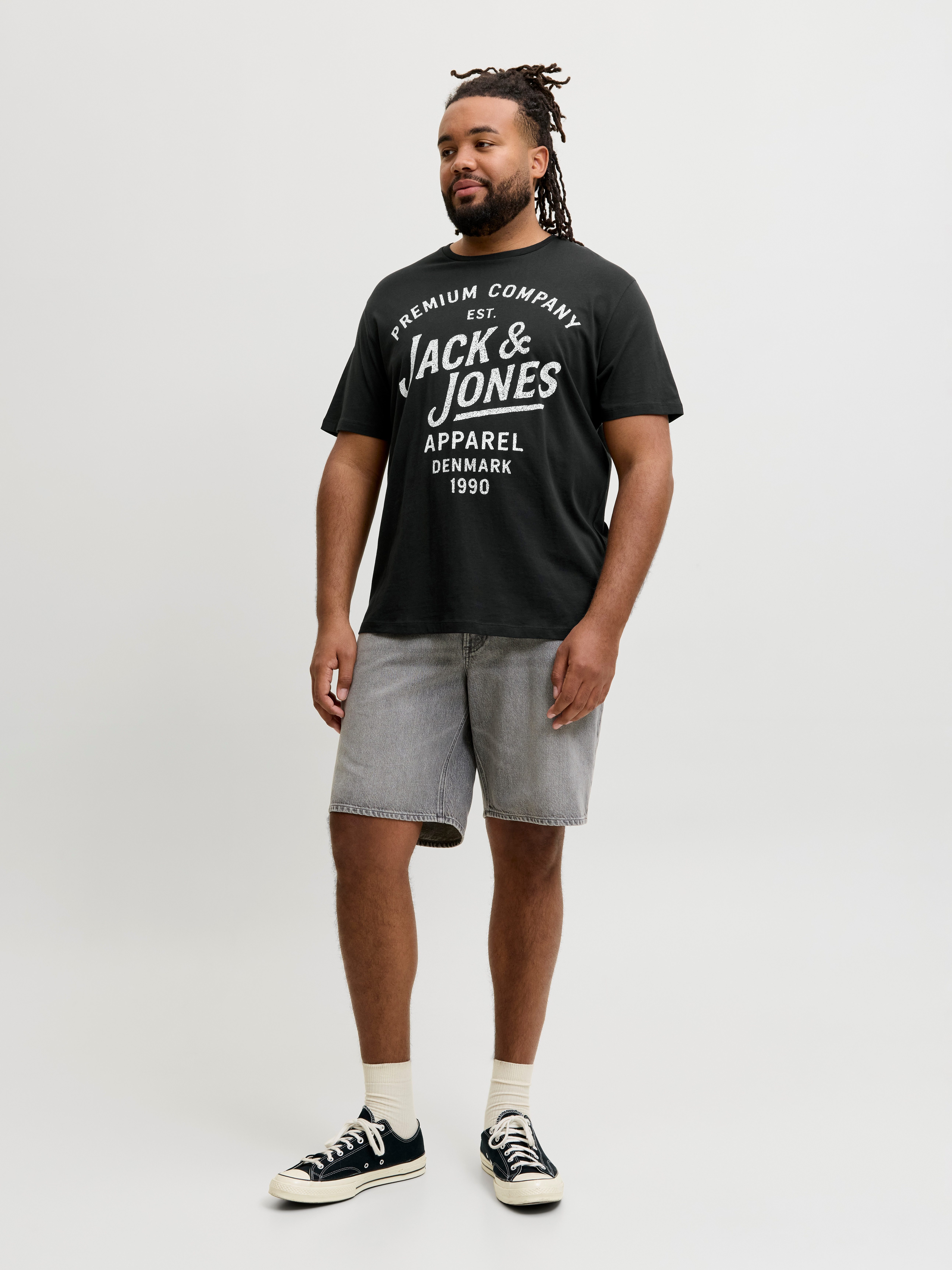 Jack & Jones PlusSize T-Shirt JPRBLUZANE SS TEE FST PLS mit Logo Schriftzug – Bild 5 von 5